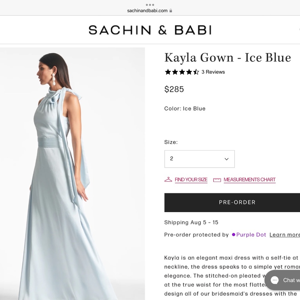 Sachin and Babi Evening Gown
